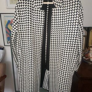 Philosophy Houndstooth Black and White Car Coat / Cardigan